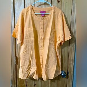 NWOT - Woman Within size 1X 100% cotton button-down shirt